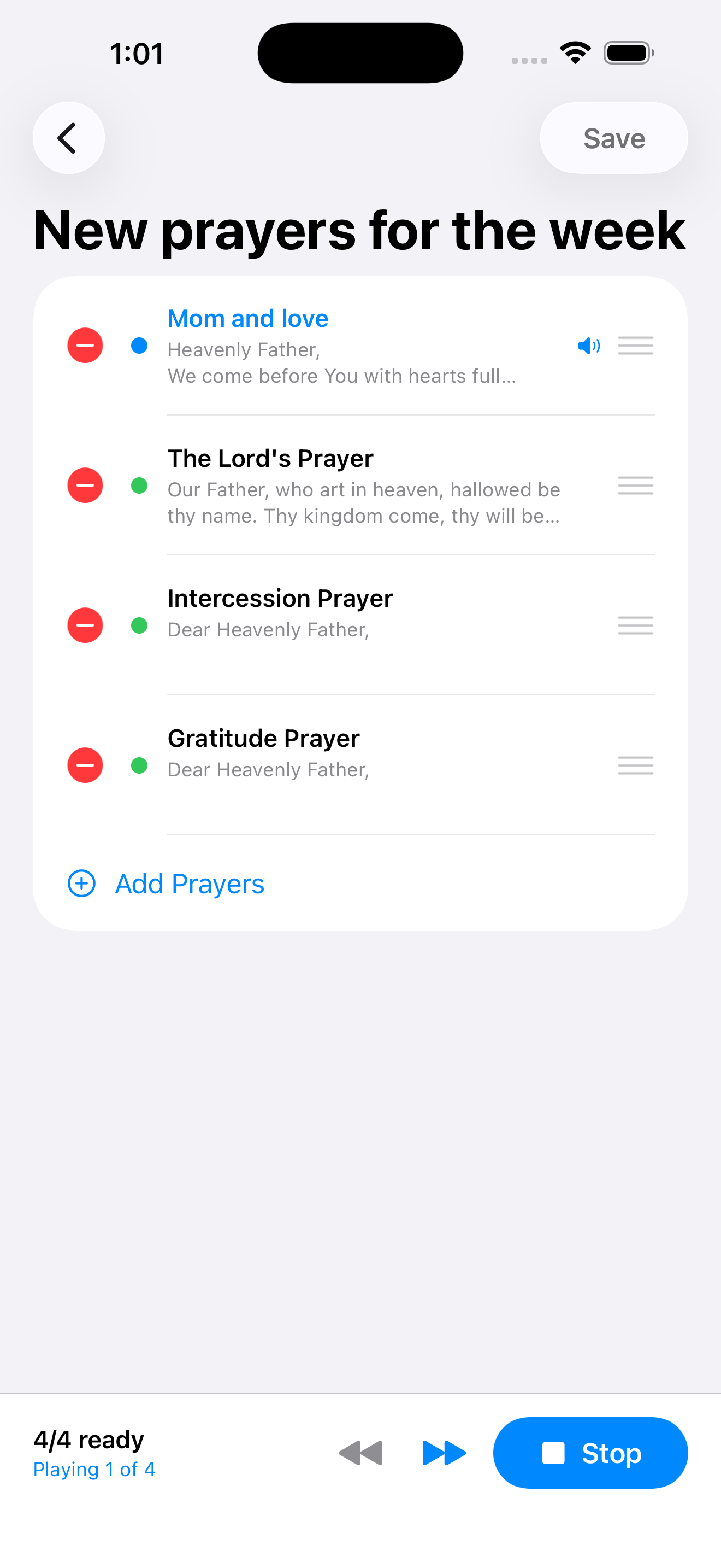 Building a playlist